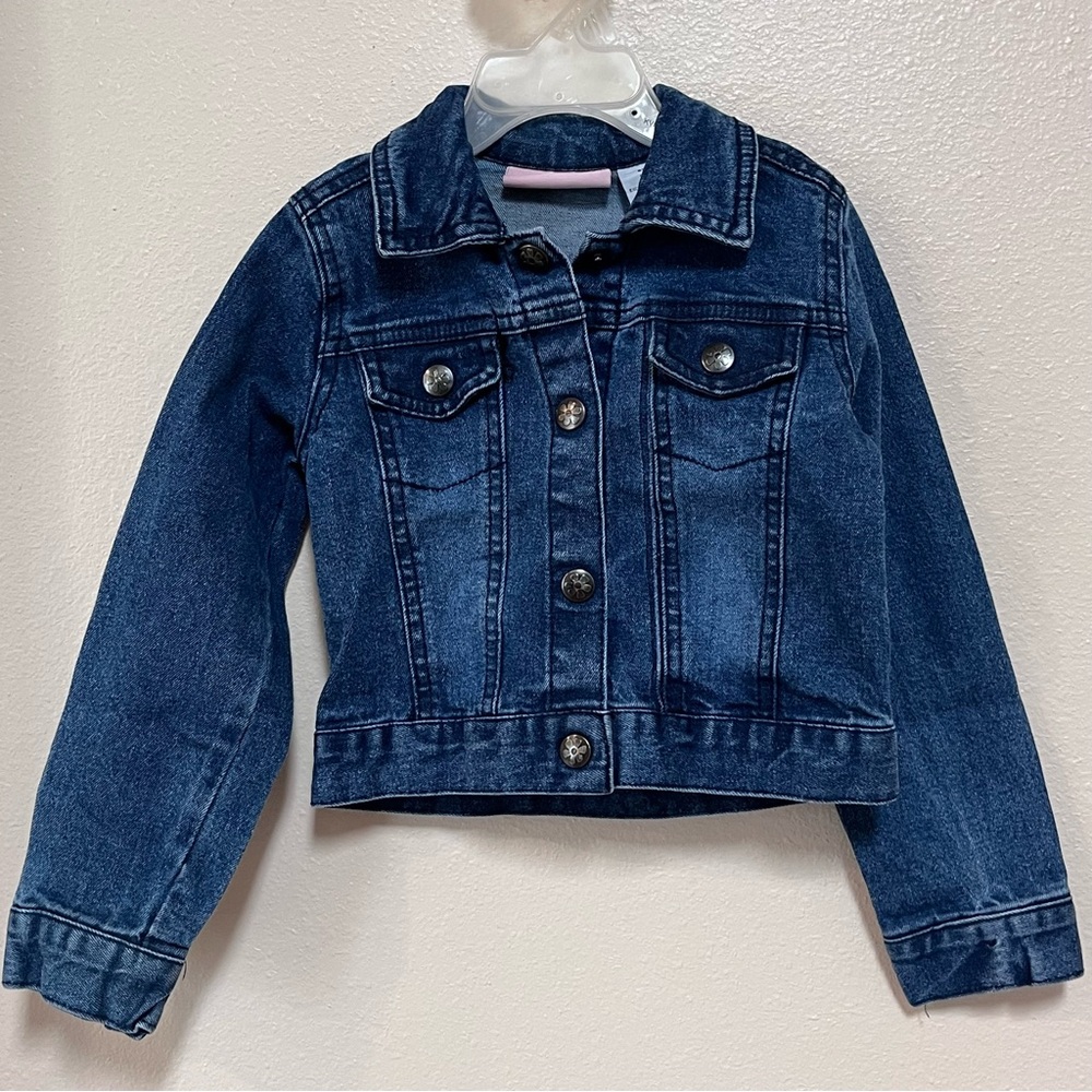 Kids Headquarters Size S 4 Denim Button Up Jacket Toddler EUC Girls